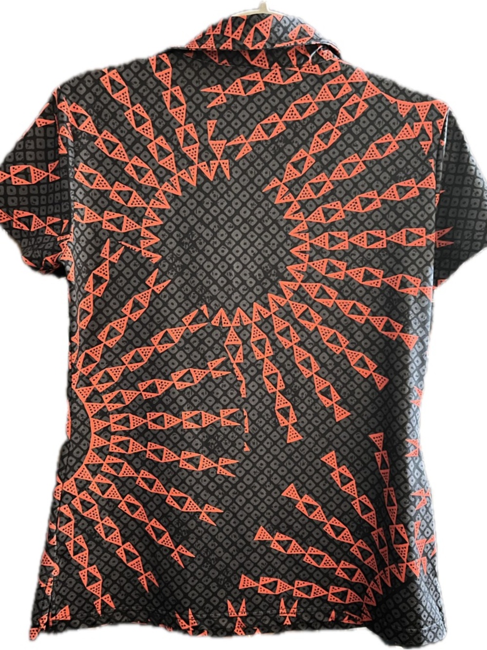 Manaola Cirque du Soleil AUANA Coral & Black Logo Polo